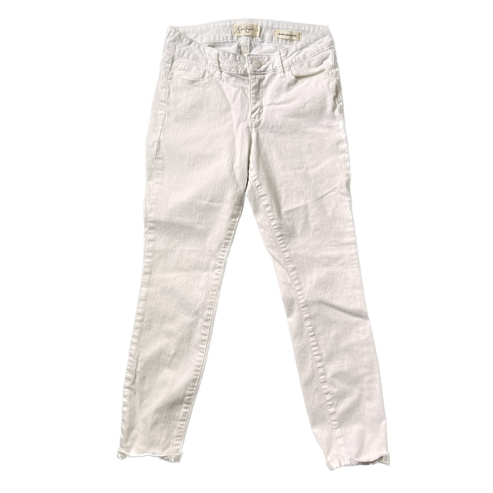 Jessica Simpson white skinny crop jeans